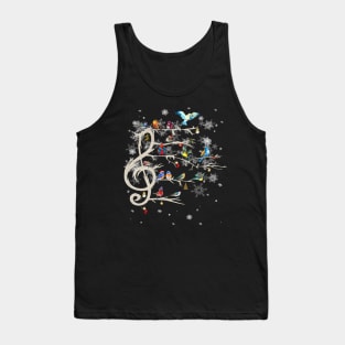 Musical Note Birds Winter Costume Gift Tank Top